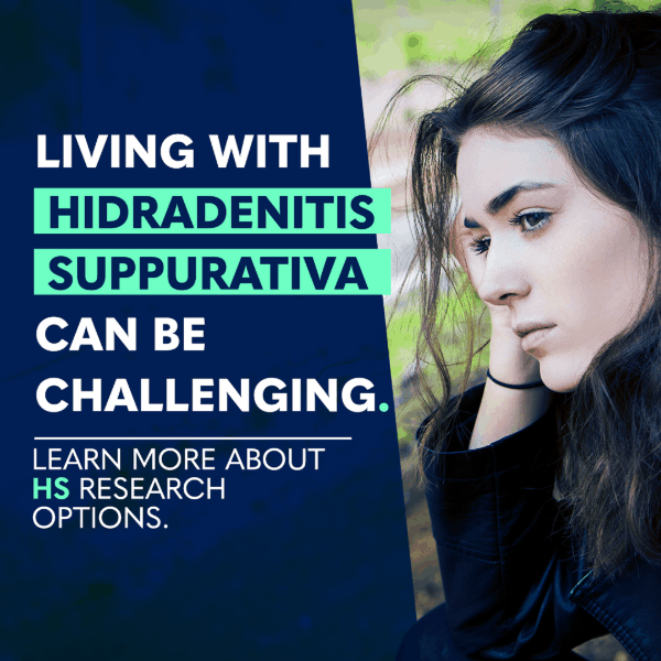 Living with hidradenitis suppurativa can be challenging. Learn more about HS research options. White female sitting alone in park