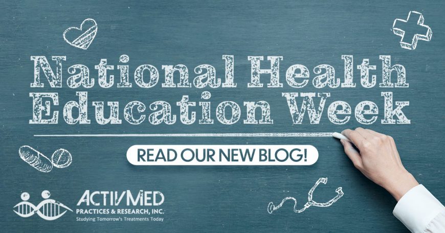 National health education week blog, chalkboard